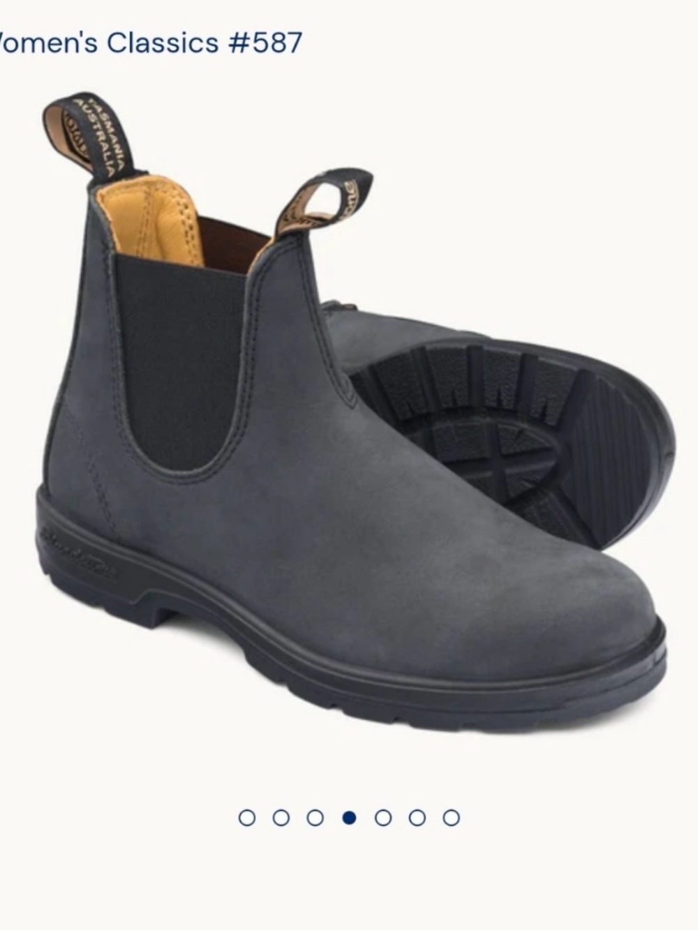 BLUNDSTONE Black Chelsea Boots Rustic Black AU3.5 USAW6.5